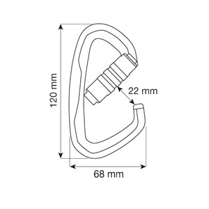 Atlas 2Lock karabinek czarny