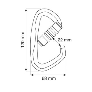 Atlas 3Lock karabinek czarny