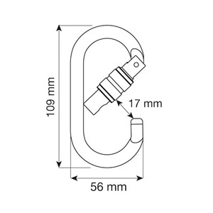 Oval Pro Lock karabinek stalowy