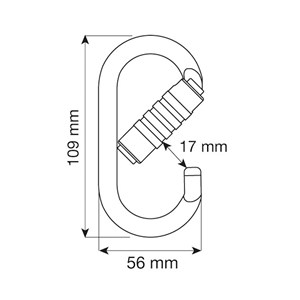 Oval Pro 3Lock karabinek stalowy