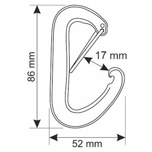 Nano 22 karabinek kolor yellow