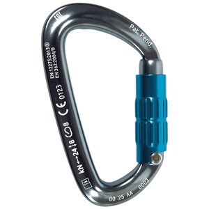 Orbit 2LOCK karabinek gun metal/blue