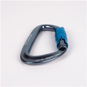 Orbit 2LOCK karabinek gun metal/blue