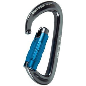 Orbit 2LOCK karabinek gun metal/blue