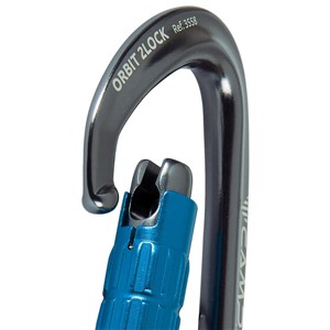 Orbit 2LOCK karabinek gun metal/blue
