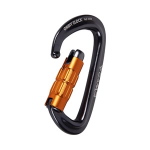 Orbit 2LOCK karabinek gun metal/orange