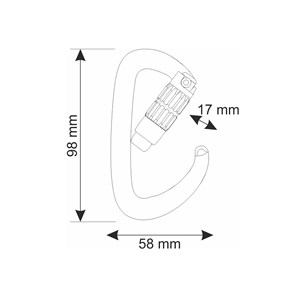 Orbit 2LOCK karabinek gun metal/orange