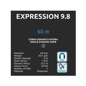 Expression lina dynamiczna 9.8mm blue/white 50m
