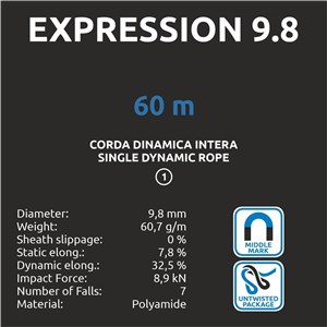 Expression lina dynamiczna 9.8mm blue/white 80m
