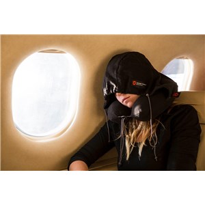 Hooded Neck Travel Pillow black