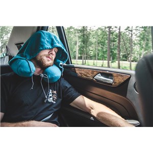 Hooded Neck Travel Pillow Peacock Green