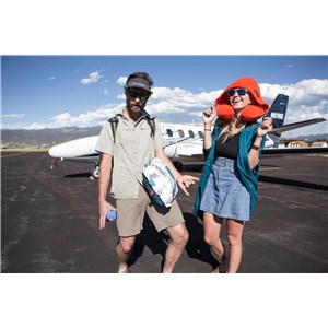 Hooded Neck Travel Pillow Peacock Green