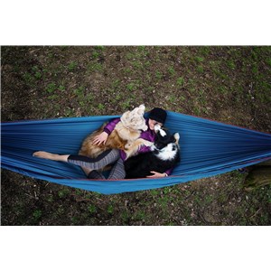 Trunk Tech single hamak AQUA/VIOLET