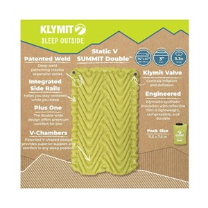 Static V Summit Double materac, electric green