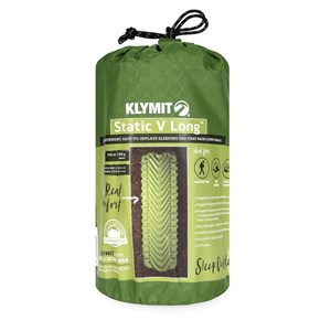 Static V Long materac dmuchany zielony