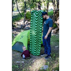 Static V Long materac dmuchany zielony